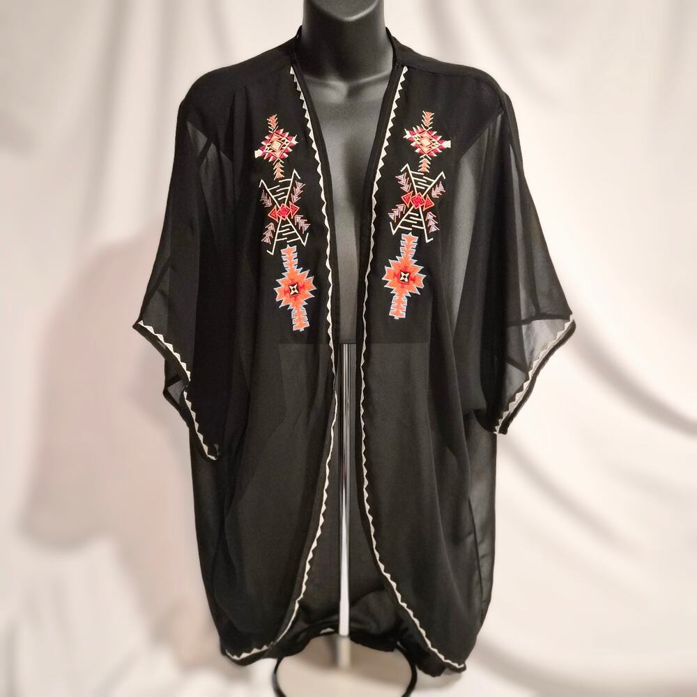 Full Tilt Embroidered‎ Sheer Kimono Whimsigoth coquette